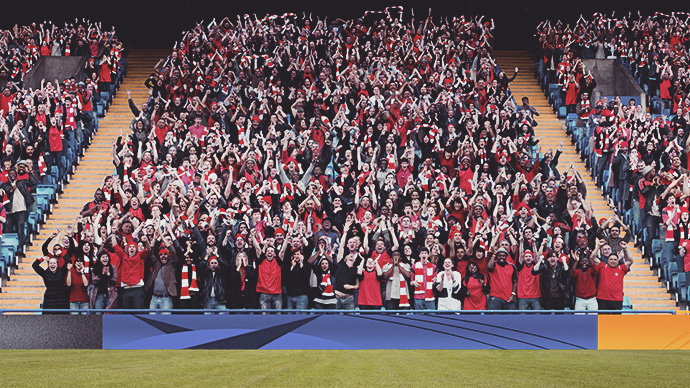 Football crowd in stadium
